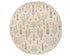 8x8 Beige Khurgeen Afghan Hand Knotted Round Wool Area Rug