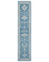 11 Ft Blue Oushak Turkish Hand Knotted Traditional Soft Wool Runner Rug