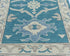 11 Ft Blue Oushak Turkish Hand Knotted Traditional Soft Wool Runner Rug