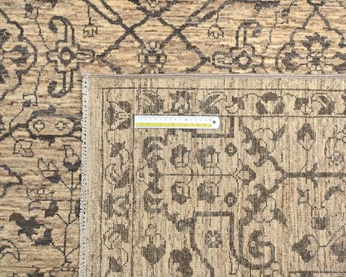 9x12 Zeigler Brown Afghan Hand Knotted Wool Area Rug