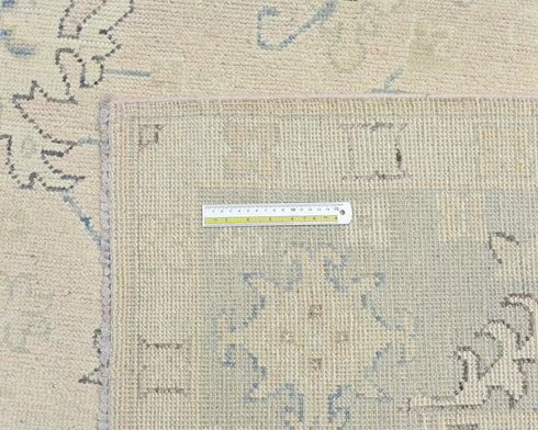 Muted Brown 9x12 Oushak Turkish Hand Knotted Traditional Soft Wool Area Rug