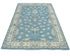 Blue 4x6 Ft Oushak Turkish Handmade Floral Traditional Veg Dye Wool Rug