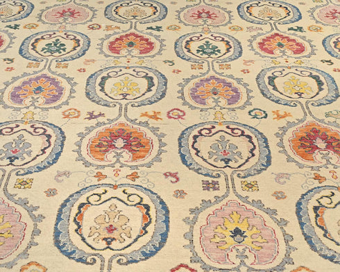 8x10 Zeigler Beige Afghan Hand Knotted Wool Area Rug