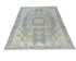 4x6 Oushak Gray Turkish Hand Knotted Geometric Organic Dye Wool Area Rug
