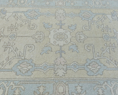 3x5 Ivory Oushak Turkish Hand Knotted Traditional Soft Wool Area Rug