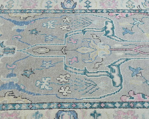 Alfombra tradicional turca Oushak de lana teñida con vegetales, color marrón, de 90 x 150 cm, hecha a mano