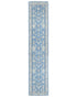 12 Feet Blue Oushak Turkish Hand Knotted Traditional Soft Wool Runner Rug