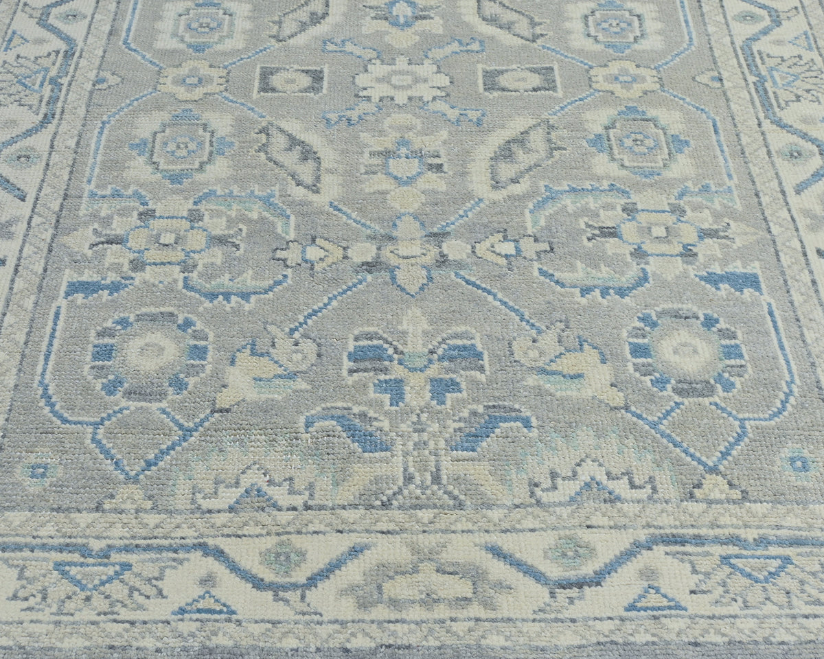 Traditional Oushak 4x6 Ft Turkish Hand Knotted Oragnic Dye Wool Area Rug