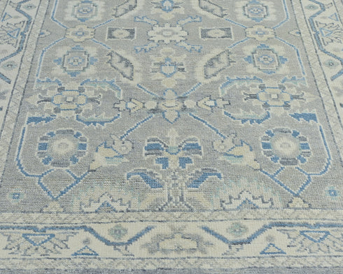 Traditional Oushak 4x6 Ft Turkish Hand Knotted Oragnic Dye Wool Area Rug