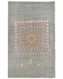 3x5 Gray Kuba Afghan Hand Knotted Wool Area Rug