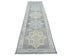 12 Ft Gray Oushak Turkish Hand Knotted Geometric Traditional Soft Wool Runner Rug