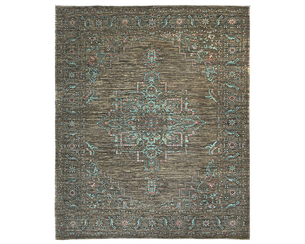 9x12 Zeigler Brown Afghan Hand Knotted Wool Area Rug