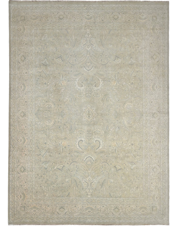 9x12 Gray Oriental Persian Style Hand Knotted Wool Area Rug