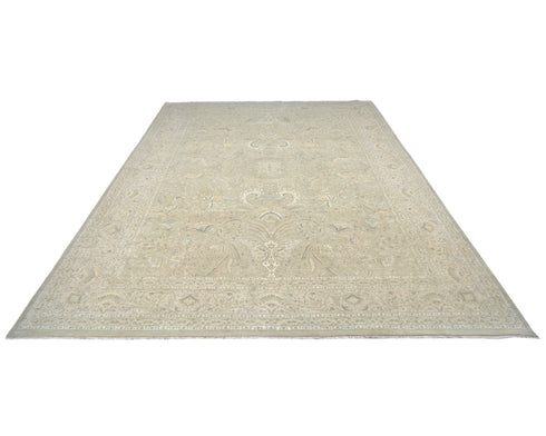 9x12 Gray Oriental Persian Style Hand Knotted Wool Area Rug