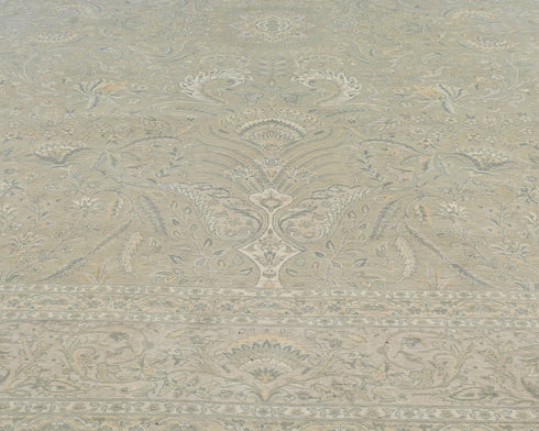 9x12 Gray Oriental Persian Style Hand Knotted Wool Area Rug