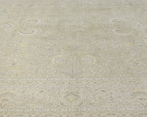 9x12 Gray Oriental Persian Style Hand Knotted Wool Area Rug