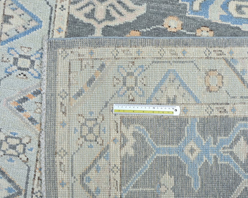 4x10 Ft gray Oushak Turkish Hand Knotted Traditional Runner Rug