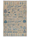 3x5 Gray Kuba Afghan Hand Knotted Wool Area Rug