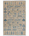 3x5 Gray Kuba Afghan Hand Knotted Wool Area Rug