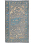 3x5 Gray Kuba Afghan Hand Knotted Wool Area Rug