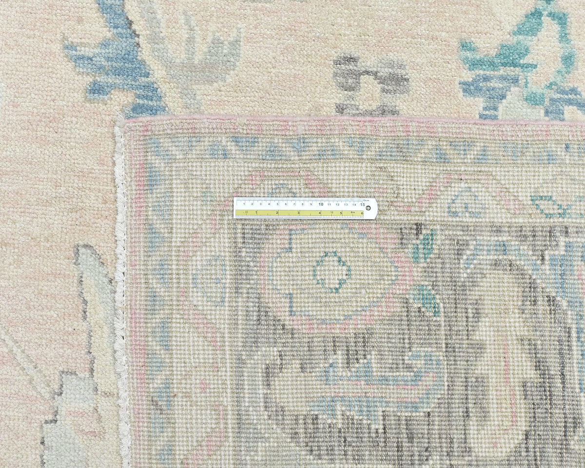 10x14 Beige Oushak Turkish Hand Knotted Soft Wool Area Rug