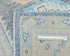 13 Ft Blue Oushak Turkish Hand Knotted Geometric Traditional Soft Wool Runner Rug