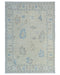 4x6 Taupe Gray Oushak Turkish Hand Knotted Traditional Soft Wool Area Rug