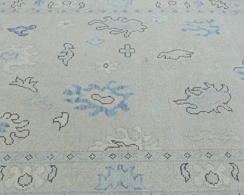 4x6 Taupe Gray Oushak Turkish Hand Knotted Traditional Soft Wool Area Rug