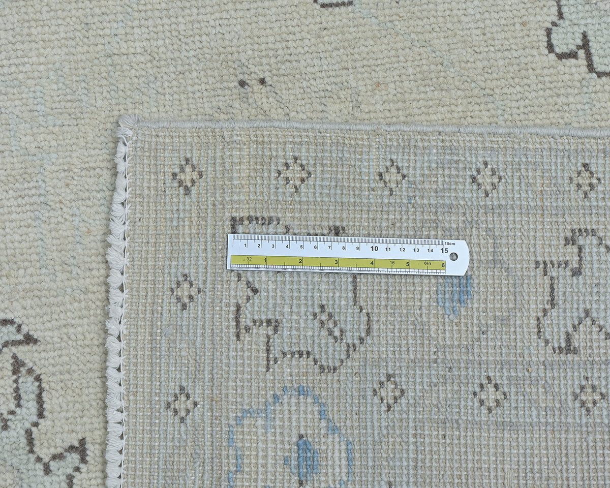4x6 Taupe Gray Oushak Turkish Hand Knotted Traditional Soft Wool Area Rug