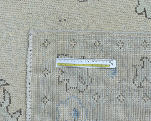 4x6 Taupe Gray Oushak Turkish Hand Knotted Traditional Soft Wool Area Rug