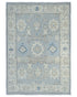 Silver Gray 4x6 Oushak Turkish Hand Knotted Floral Oriental Soft Wool Area Rug