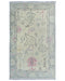 Alfombra tradicional turca Oushak de lana teñida con vegetales, anudada a mano, color beige, de 90 x 150 cm