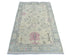 Alfombra tradicional turca Oushak de lana teñida con vegetales, anudada a mano, color beige, de 90 x 150 cm