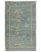 3x5 Blue Kuba Afghan Hand Knotted Wool Area Rug