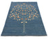3x5 Blue Kuba Afghan Hand Knotted Wool Area Rug