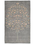 3x5 Gray Kuba Afghan Hand Knotted Wool Area Rug