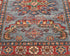 9 Feet Blue Gray Kazak Afghan Hand Knotted Wool Runner Rug
