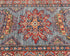 9 Feet Blue Gray Kazak Afghan Hand Knotted Wool Runner Rug