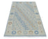 Alfombra turca de lana teñida con tinte vegetal, hecha a mano, con diseño geométrico, color gris Oushak, de 3 x 5 pulgadas