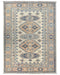 3x5 Kazak Beige Afghan Hand Knotted Geometric Design Wool Area Rug