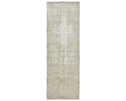 Alfombra de lana de pelo corto, estilo persa, anudada a mano, color marrón vintage, de 3 m