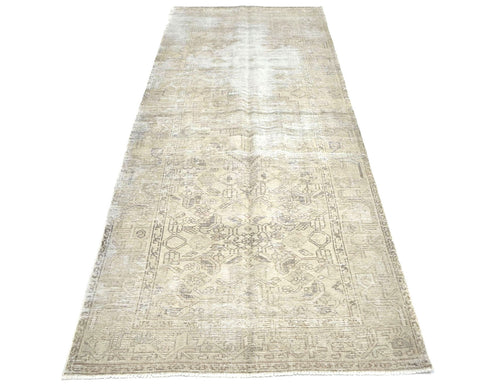 Alfombra de lana de pelo corto, estilo persa, anudada a mano, color marrón vintage, de 3 m