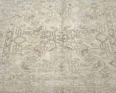 Alfombra de lana de pelo corto, estilo persa, anudada a mano, color marrón vintage, de 3 m