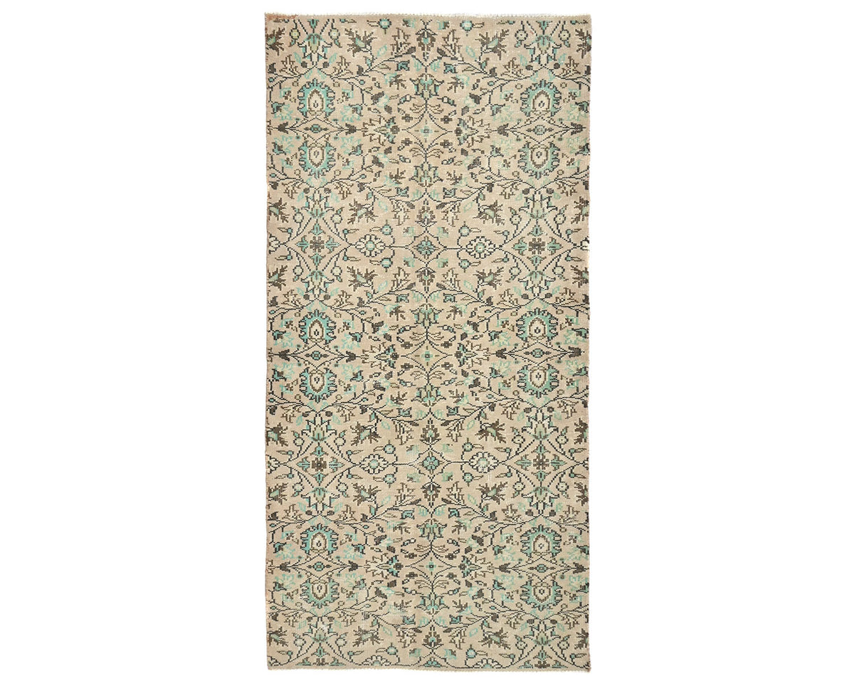 4x8 Vintage Brown Persian Style Hand Knotted Low Pile Wool Area Rug