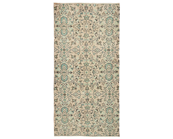 4x8 Vintage Brown Persian Style Hand Knotted Low Pile Wool Area Rug