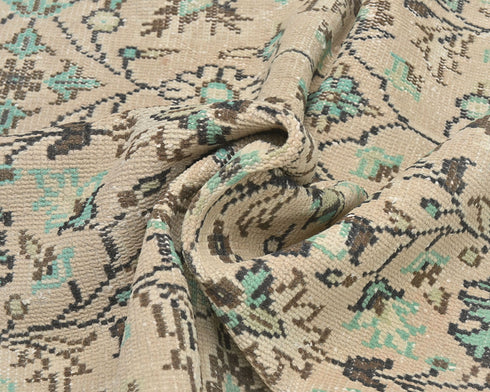 4x8 Vintage Brown Persian Style Hand Knotted Low Pile Wool Area Rug