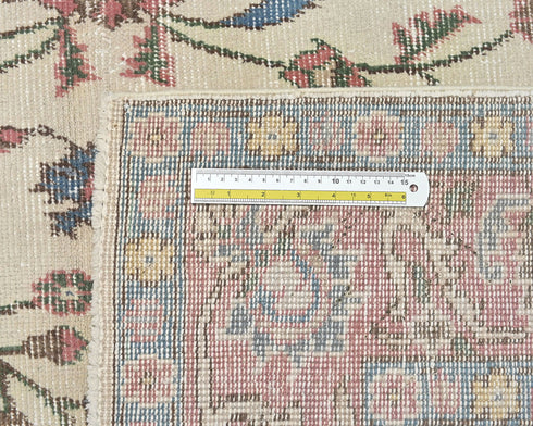 5x8 Vintage Beige Persian Style Hand Knotted Low Pile Wool Area Rug