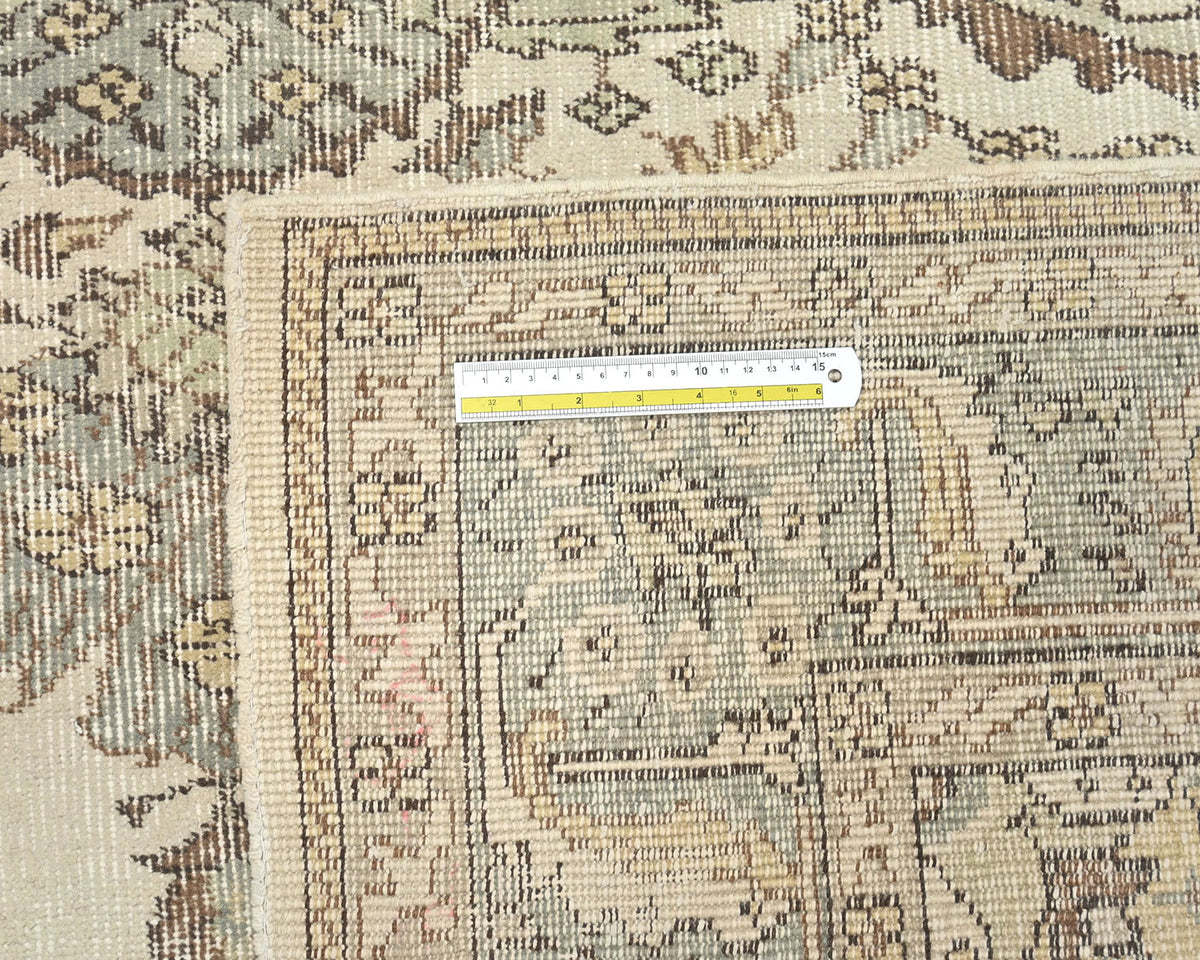 Alfombra de lana de pelo corto, estilo persa vintage, marrón, anudada a mano, de 6 x 9 pulgadas
