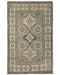 3x5 Gray Kuba Afghan Hand Knotted Wool Area Rug