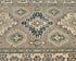 3x5 Gray Kuba Afghan Hand Knotted Wool Area Rug